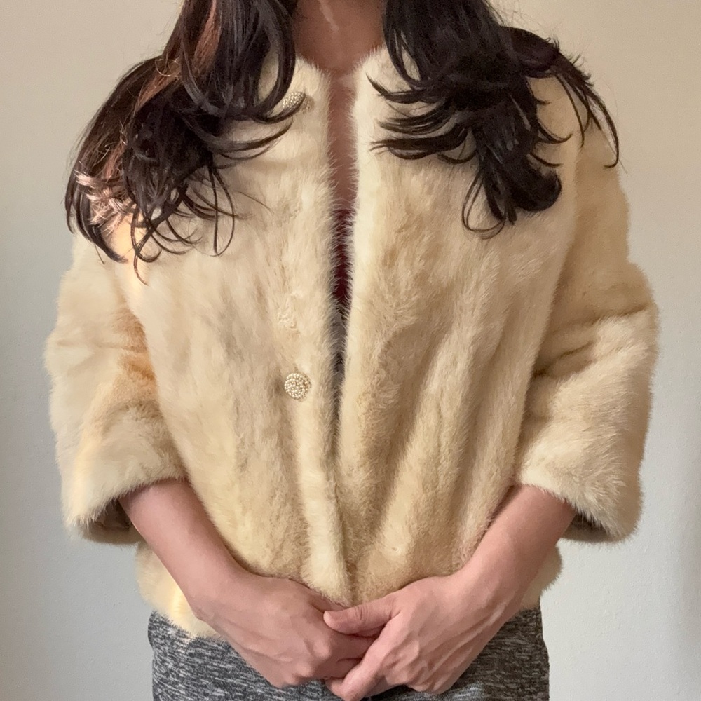 Vintage Real Fur Coat Woman’s Jacket Silk Lining